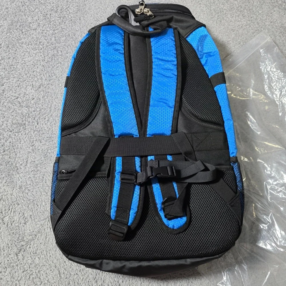 Sports Backpack Blue Honeycomb Ventilated Athletic Gear Bag